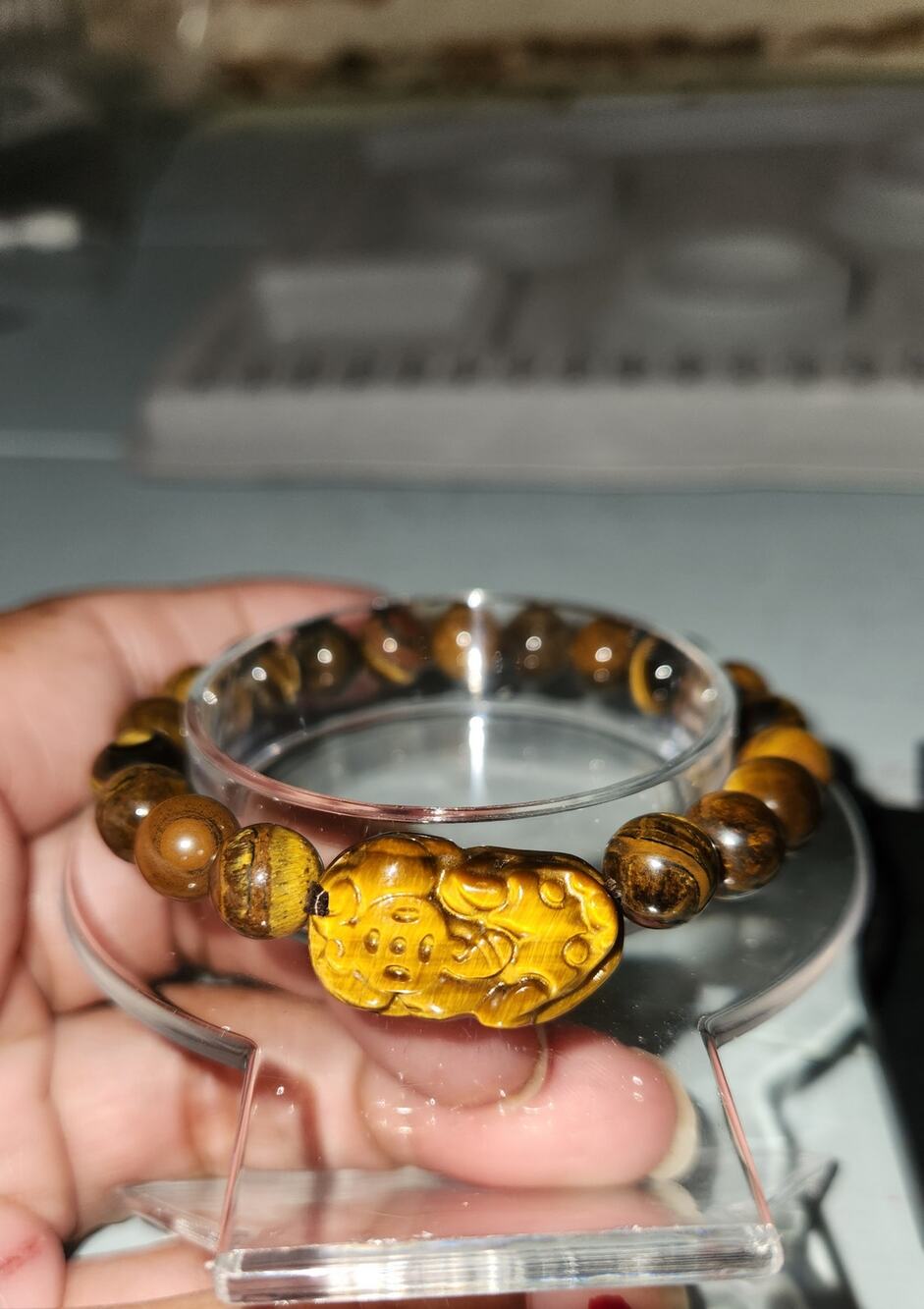 Tiger’s Eye Pixiu Bracelet Feng Shui Wealth Protection